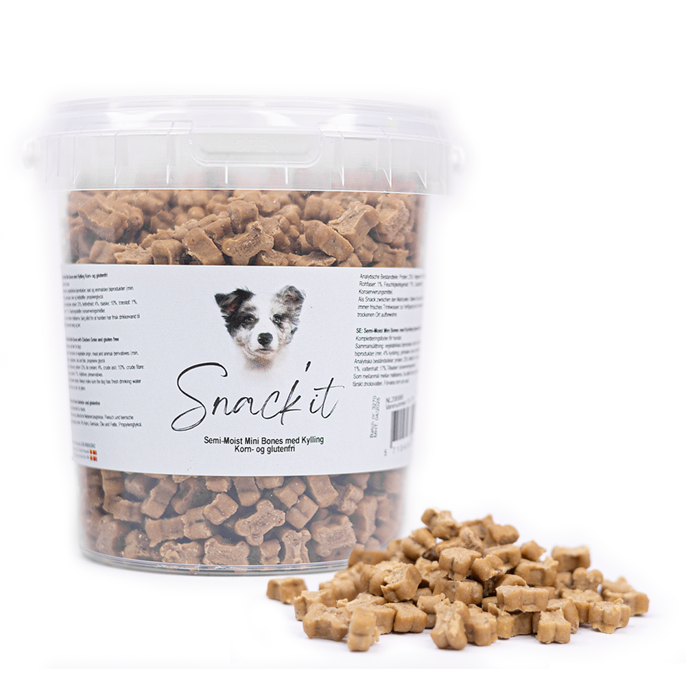 Snack It Semi Moist Mini Bones m. Kylling