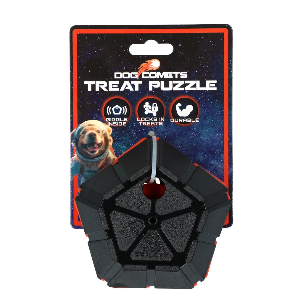 Dog Comets Treat Puzzle Orange